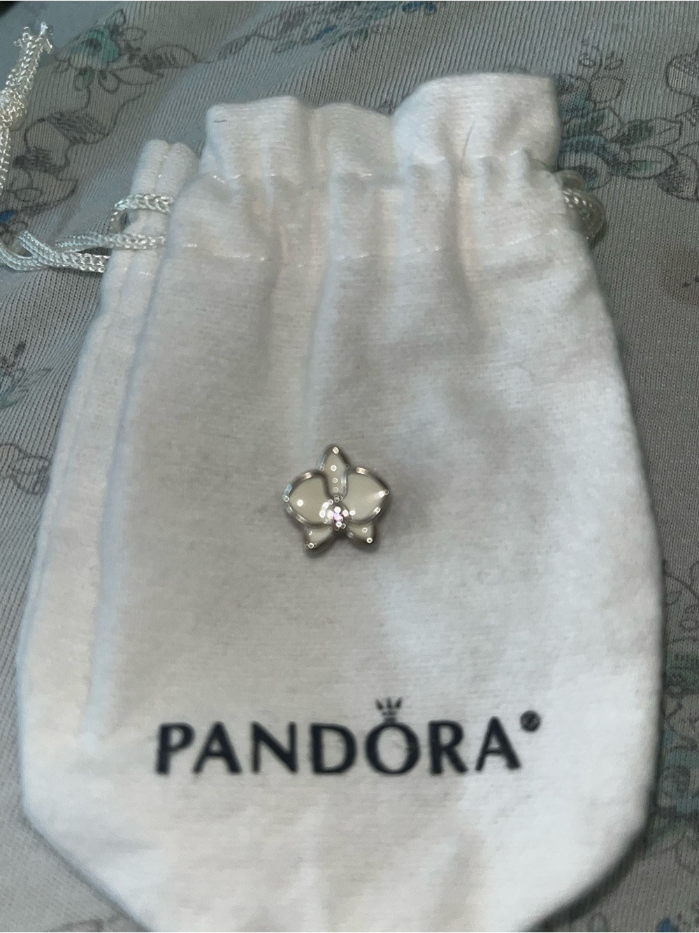 New Pandora Orchid Charm
